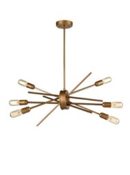 Franklite FL2399-6 6 Light Ceiling Light In Antique Gold