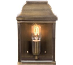 Victoria Solid Brass Outdoor Lantern, Antique Brass