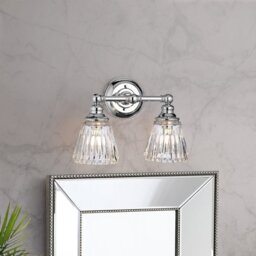 Quintiesse QN-KEYNES2-BATH Keynes 2 Light Bathroom Wall Light In Polished Chrome IP44