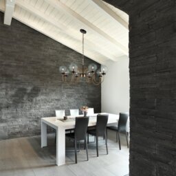 Franklite FL2440-8 Equinox 8 Light Ceiling Pendant Light In Matt Black And Antique Gold Finish