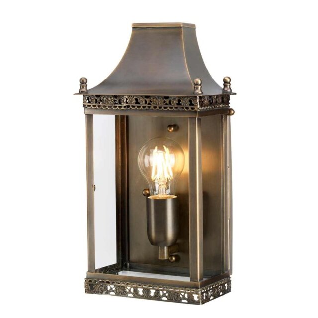 Regents Park Solid Brass Outdoor Lantern, Antique Brass