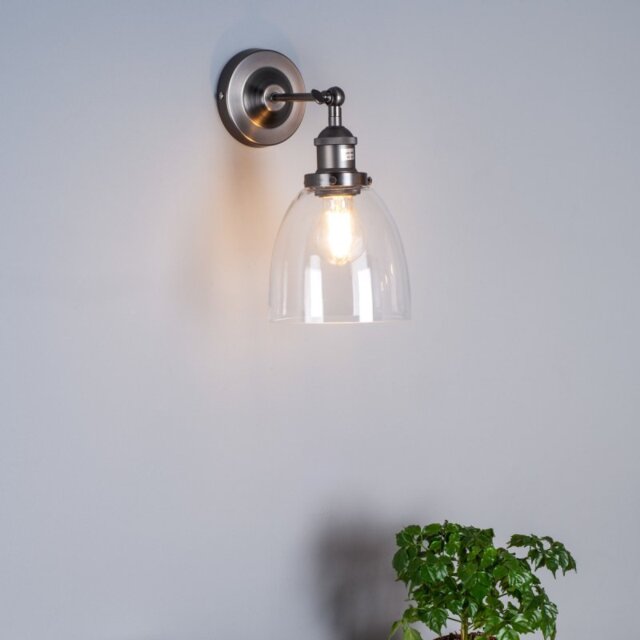Dar ARV0761 Arvin 1 Light Wall Light In Antique Chrome