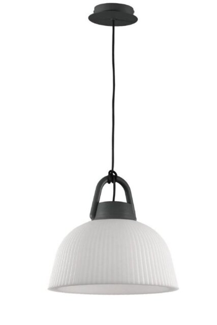Mantra M6211 Kinke 1 Light Outdoor Dome Pendant Light In Anthracite