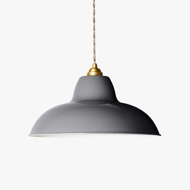 Anglepoise 33110 Original 1227 Midi Wide Brass Pendant in Elephant Grey