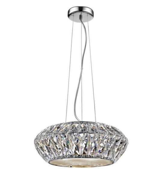 Impex LED1705/04/CH Armel Four Light Ceiling Pendant Light In Chrome - Dia: 290mm