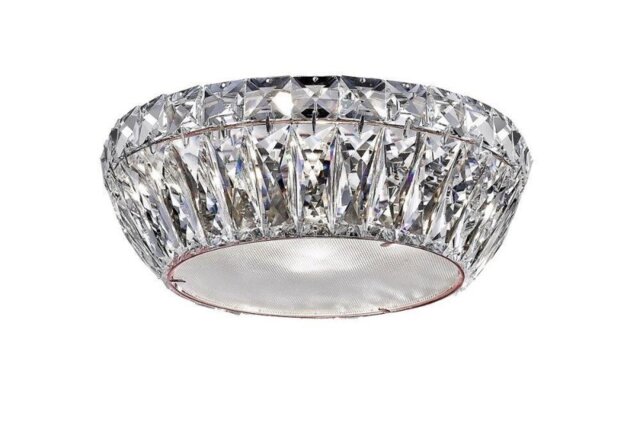Impex LED1705/04/PL/RG Armel Four Light Flush Ceiling Light In Rosy Gold - Dia: 310mm