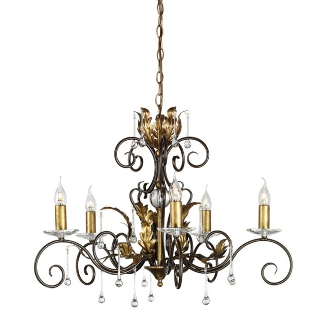 Elstead AML5 Bronze/Gold Amarilli 5 Light Ceiling Pendant