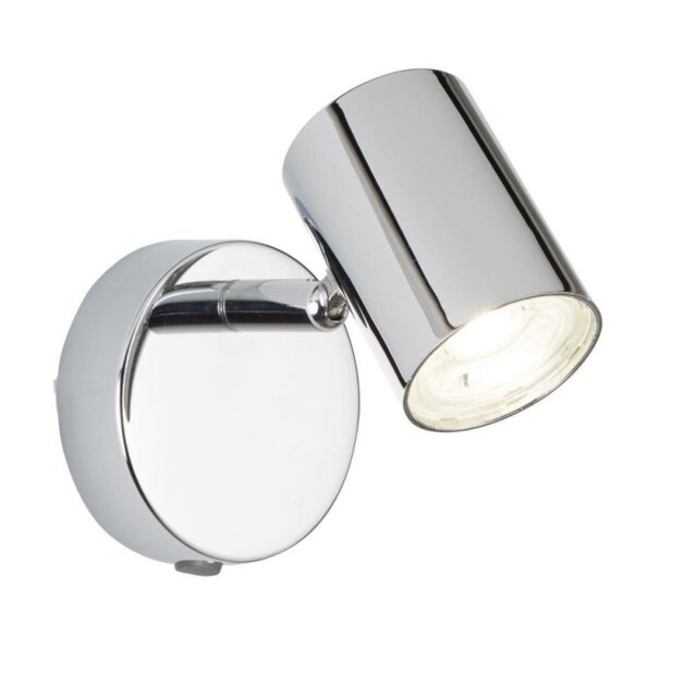 Searchlight 3171CC Rollo 1 Light LED Wall Spotlight In Chrome