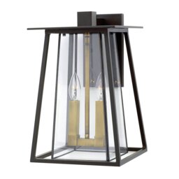 HK-WALKER2-L Walker 2 Light Large Wall Lantern In Buckeye Bronze - Height: 381mm