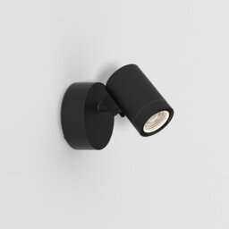 Astro 1401015 Bayville Single Outdoor Wall Spotlight In Textured Black Finish IP65