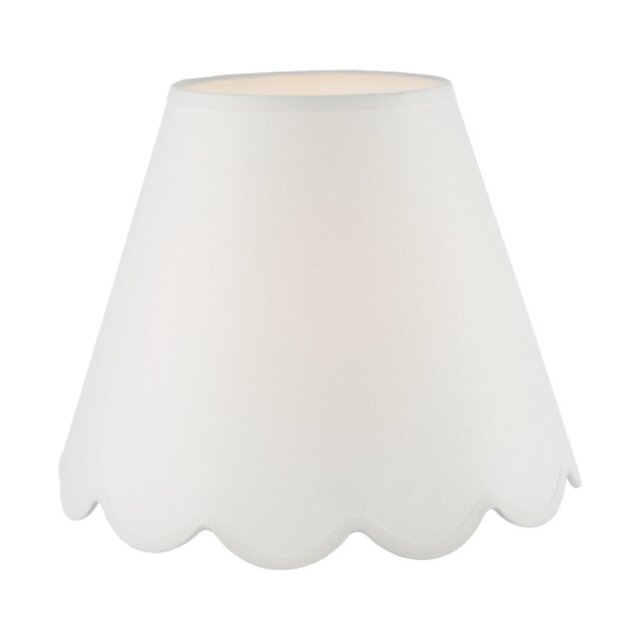 Dar Lighting Nerita Ivory Linen Tapered Drum Shade 40cm