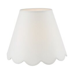 Dar Lighting Nerita Ivory Linen Tapered Drum Shade 40cm