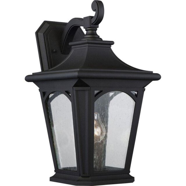QZ/BEDFORD2/L Bedford 1 Light Large Wall Lantern Light In Mystic Black