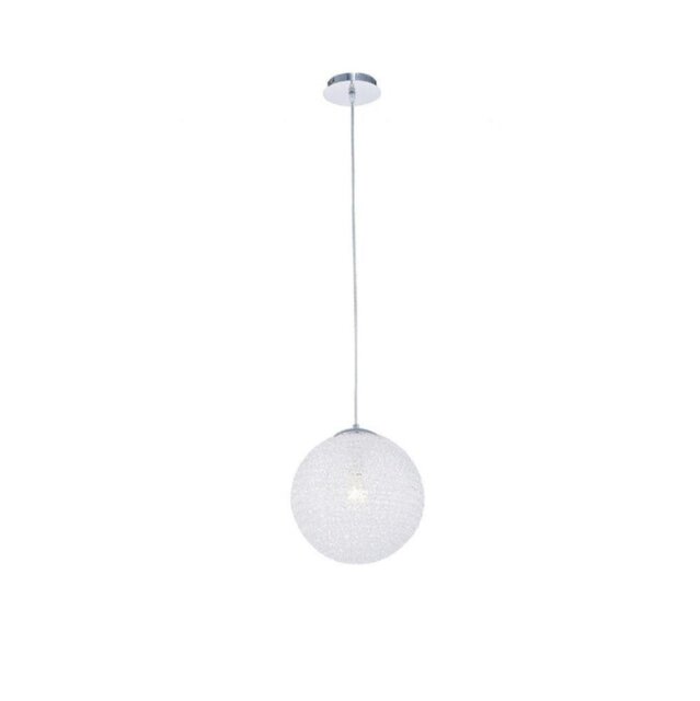 Mantra M5712 Bola 1 Light Small Ceiling Pendant In Polished Chrome - Dia: 300mm