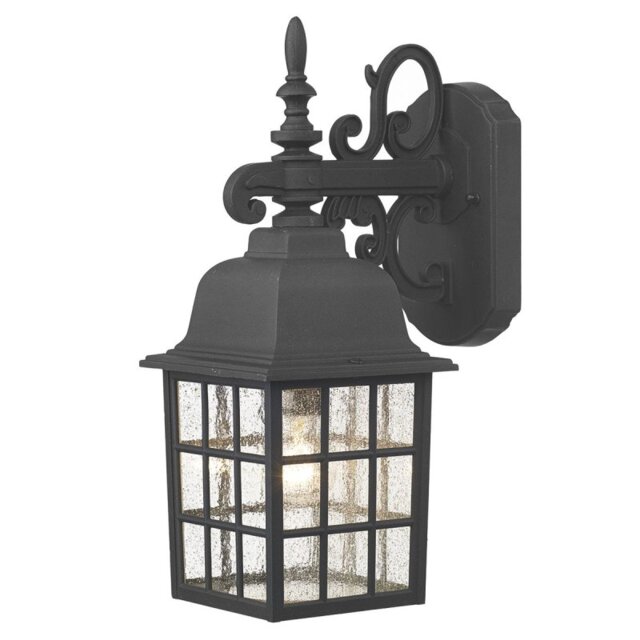 Dar NOR1522 Norfolk Black Finish Outdoor Wall Light