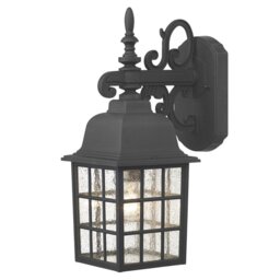 Dar NOR1522 Norfolk Black Finish Outdoor Wall Light
