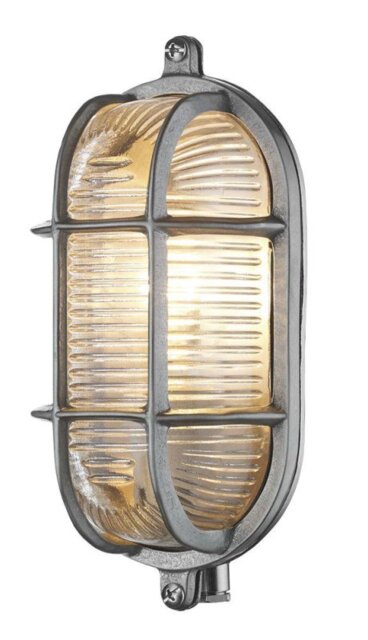 David Hunt Lighting ADM5238 Admiral Nickel Small Oval Outdoor Wall Light IP64