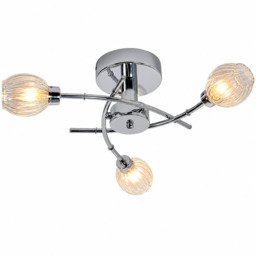 Regal 3 Way Semi Flush Ceiling Light in Polished Chrome Finish