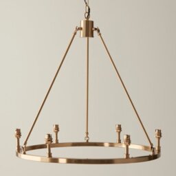 Endon 111202 Chester 6 Light Ceiling Pendant In Brushed Aged Brass Finish
