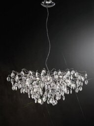 Franklite FL2326/15 Chrome 15 Light Crystal Ceiling Light