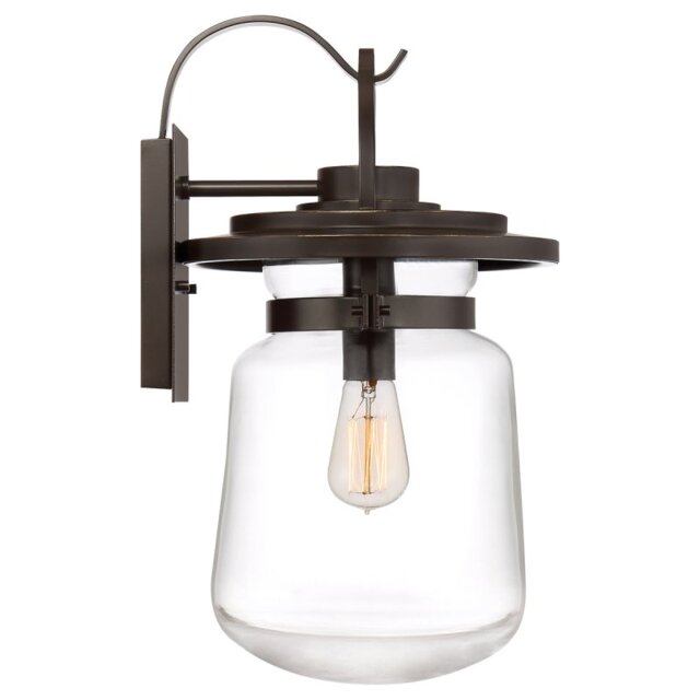 Quintiesse QN-LASALLE-L-WT Lasalle Outdoor Large Wall Lantern In Western Bronze Finish IP44