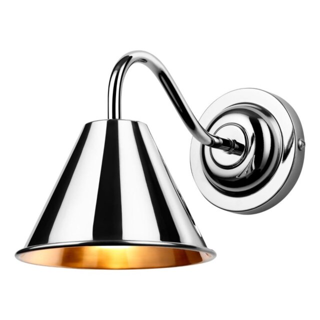 David Hunt Lighting Avon Single Bathroom Wall Light In Polished Chrome Finish IP44
