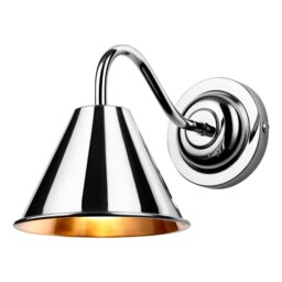 David Hunt Lighting Avon Single Bathroom Wall Light In Polished Chrome Finish IP44