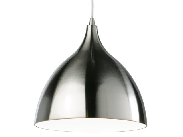 Firstlight Cafe 3337BSWH Brushed Steel Ceiling Pendant