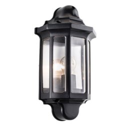 Saxby 1818S Traditional Outdoor Wall Light in Satin Black