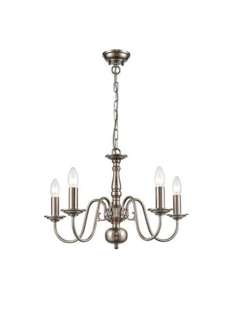 Holandesa 5 Way Flemish Ceiling Light In Pewter Finish