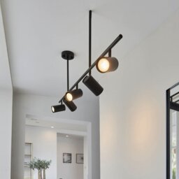 Endon 98458 Rez 5 Light Ceiling Bar Spotlight In Matt Black Finish