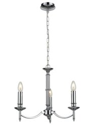 Franklite Petrushka 3 Light Ceiling Chandelier In Chrome Finish FL2090/3