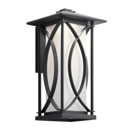 Quintiesse QN-ASHBERN-M Ashbern Medium Outdoor Wall Lantern In Textured Black IP44
