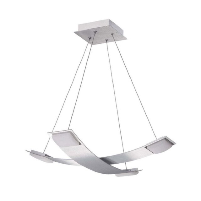 Mantra M8331 Thea 4 Light LED Linea Pendant Light In Satin Aluminium