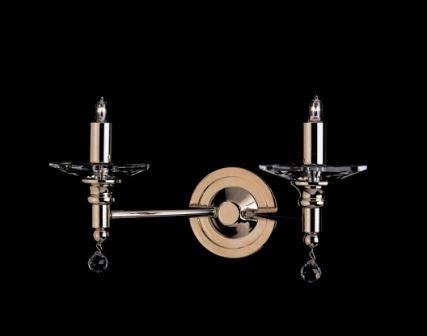 Impex STH03061/2WB Starlight 2 Light Optical Glass Wall Bracket - product_finish:Gold Plated Finish Frame