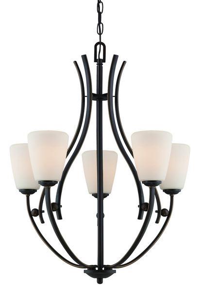 QZ/CHANTILLY5 5 Light Palladian Bronze Ceiling Pendant