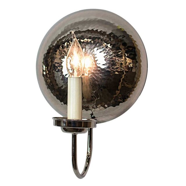 846AN La Luna 1 Light Small Wall Light In Antique Nickel - Dia: 220mm