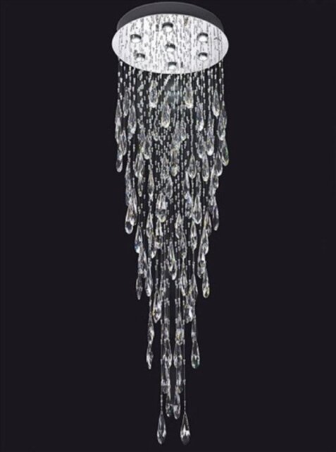 Franklite FL2320/7 Chrome 7 Light LED Crystal Ceiling Light