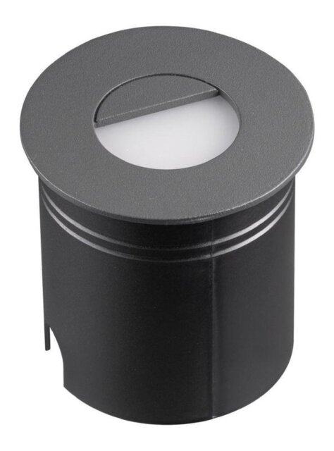 Mantra M7027 Aspen 1 Light Outdoor 3 Watt LED Round Eyelid Wall Lamp In Anthracite