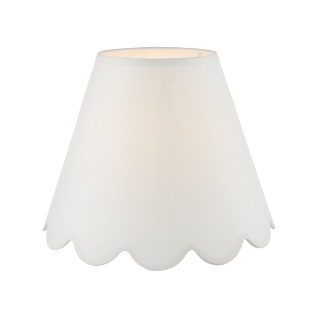 Dar Lighting Nerita Ivory Linen Tapered Drum Shade 30cm