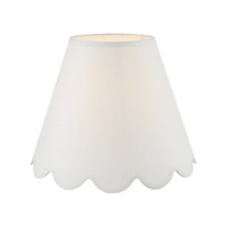 Dar Lighting Nerita Ivory Linen Tapered Drum Shade 30cm