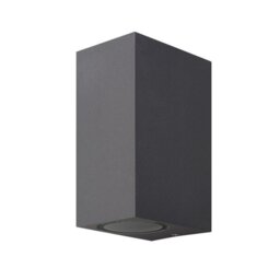 Mantra M6514 Kandanchu 2 Light Square Outdoor Wall Light In Anthracite - H: 150mm