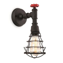 Firstlight 7635RBK Factory 1 Light Wall Light In Rustic Black