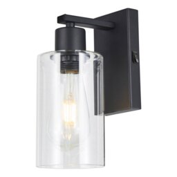 Dar Wisebuys Miu Single Wall Light In Matt Black Finish