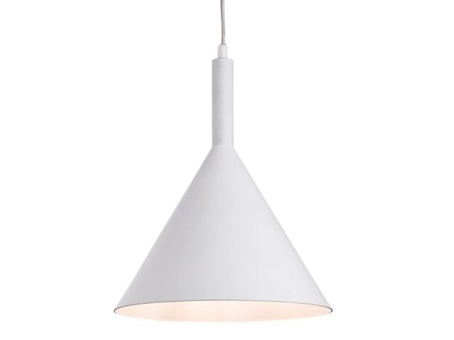 Firstlight 3717WH Everest 1 Light Ceiling Pendant In White With White Inside