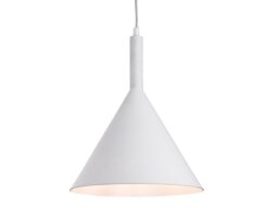 Firstlight 3717WH Everest 1 Light Ceiling Pendant In White With White Inside