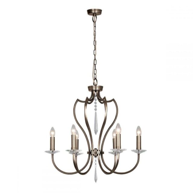 Elstead PM6 DB Pimlico 6 Light Multi Arm Ceiling Light In Dark Bronze - Fitting Only
