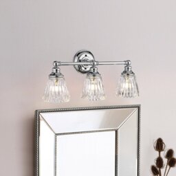 Quintiesse QN-KEYNES3-BATH Keynes 3 Light Bathroom Wall Light In Polished Chrome IP44