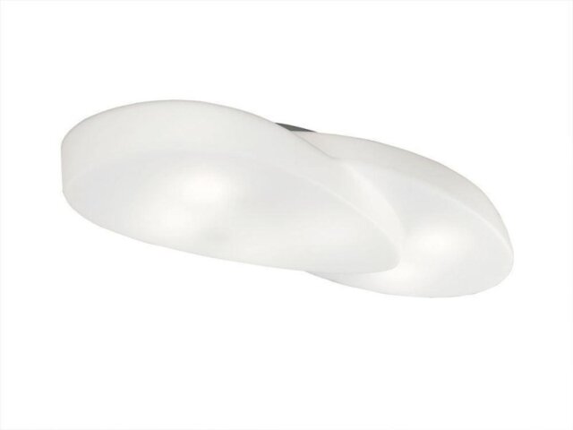Mantra M1892 Ufo 6 Light Bathroom Flush Ceiling Light In Matt And Opal White