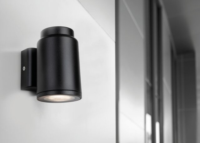 Firstlight 4167BK Falcon Outdoor Resin Wall Light In Black Finish IP65